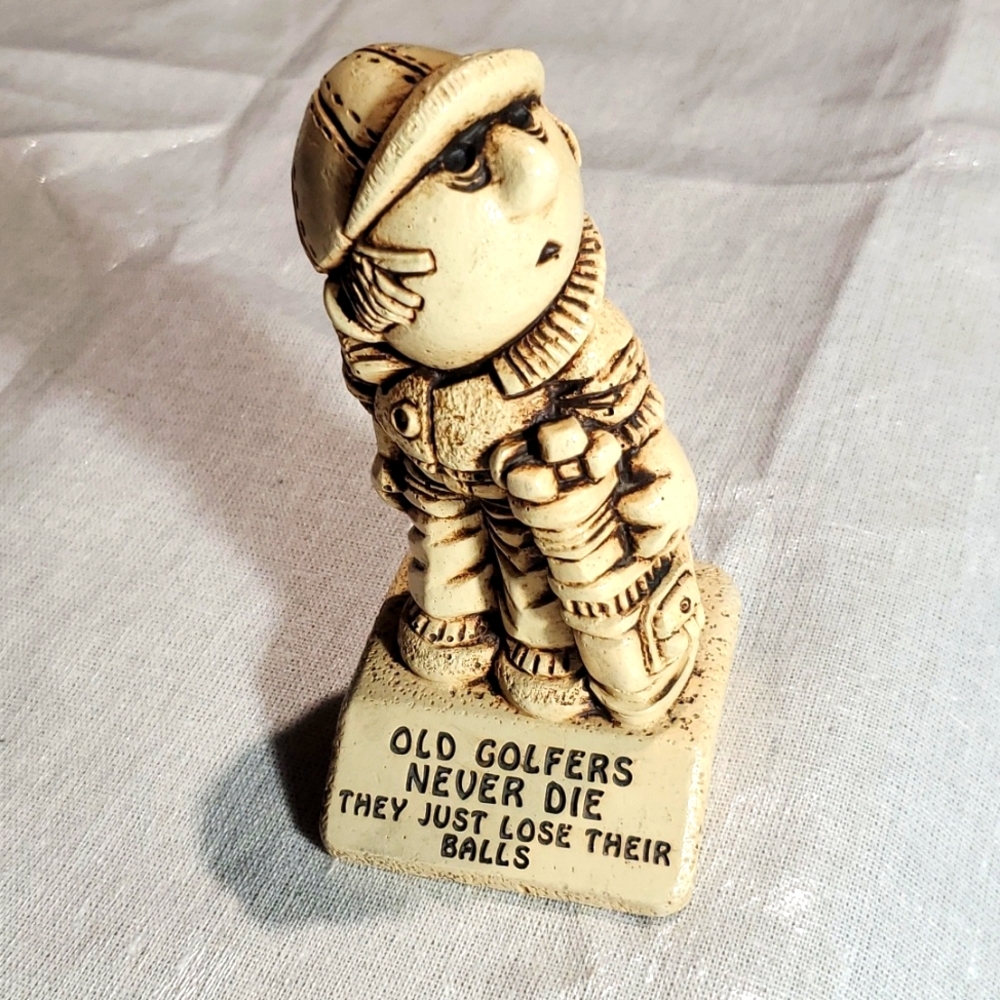 Vintage 1960s Paula Figurine Golf Statuette #W-129  Old Golfers Never Die